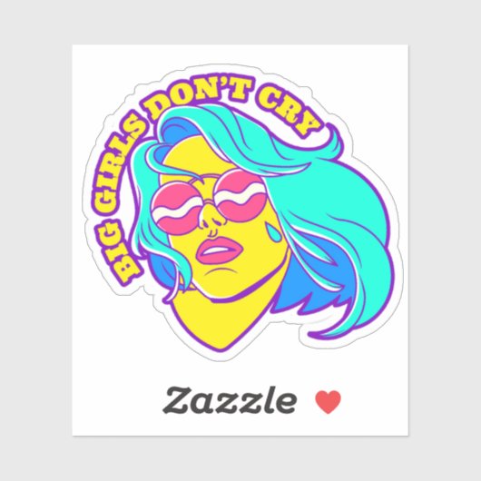 Grote meisjes huilen geen sticker (Vel)