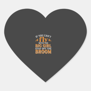 Grote Meisjesbezem Halloween Heks Citaat Hart Sticker