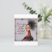 grote meisjesbroekjes briefkaart (Staand voorkant)