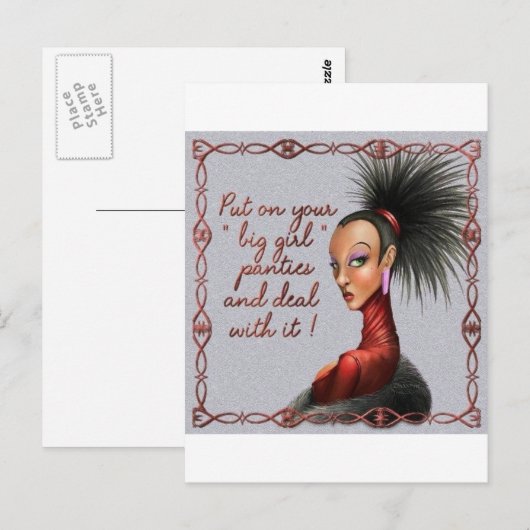 grote meisjesbroekjes briefkaart (Voorkant / Achterkant)