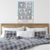 Grote Memorial Photo Collage met Ocean Canvas Afdruk (Insitu (Slaapkamer))