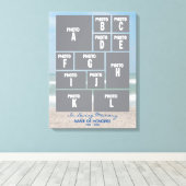 Grote Memorial Photo Collage met Ocean Canvas Afdruk (Insitu (Houten vloer))
