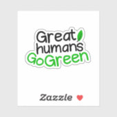 Grote mensen worden groen sticker (Vel)