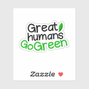Grote mensen worden groen sticker
