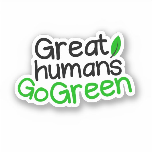 Grote mensen worden groen sticker (Voorkant)