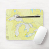 Grote Meren Algemene Grafiek in Amerikaanse Geest Muismat (Met muis)