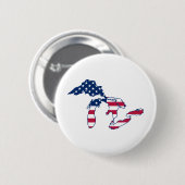 Grote meren Amerikaanse vlag Ronde Button 5,7 Cm (Voorkant /achterkant)