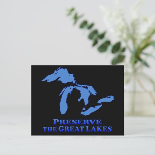 Grote meren behouden - Briefkaart (Staand voorkant)