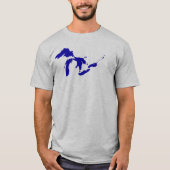 Grote meren Blauw T-shirt (Voorkant)
