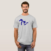 Grote meren Blauw T-shirt (Voorkant volledig)