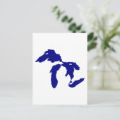 Grote meren briefkaart (Staand voorkant)