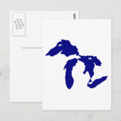 Grote meren briefkaart (Voorkant / Achterkant)