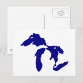 Grote meren briefkaart (Voorkant / Achterkant)