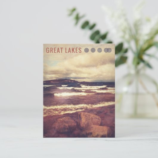 Grote meren briefkaart (Staand voorkant)