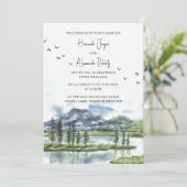 Grote Meren bruiloft uitnodiging (Staand voorkant)
