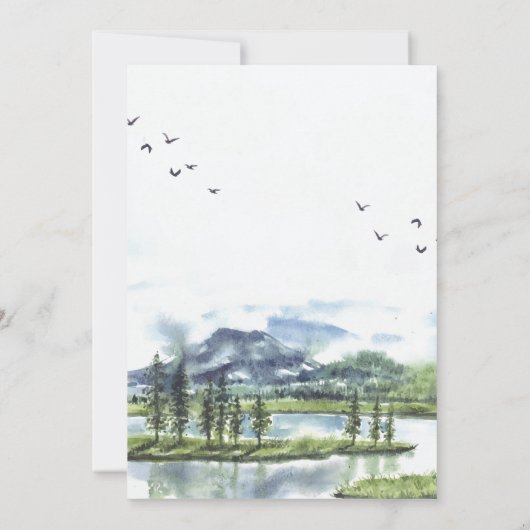 Grote Meren bruiloft uitnodiging (Achterkant)