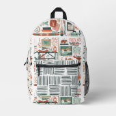 Grote Meren Camping Wilderness | Monogram Bedrukte Rugzak (Voorkant)