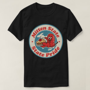 Grote Meren Charme_ Michigan Mitten Vintage Stijl T-shirt