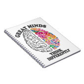 Grote Meren denken anders brein Notitieboek (Rechterzijde)