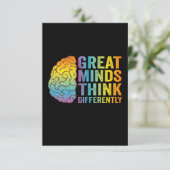 Grote Meren denken anders en neurodivergerend Bedankkaart (Staand voorkant)