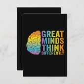 Grote Meren denken anders en neurodivergerend Bedankkaart (Voorkant / Achterkant)