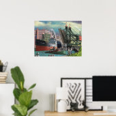 Grote meren die door de buffelboer rijden poster (Thuiskantoor)