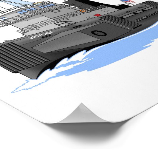 Grote Meren die naar de overwinning van de sleepbo Poster (Hoek)