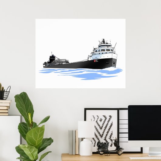 Grote Meren Freighter Benson Ford (2) Poster (Thuiskantoor)