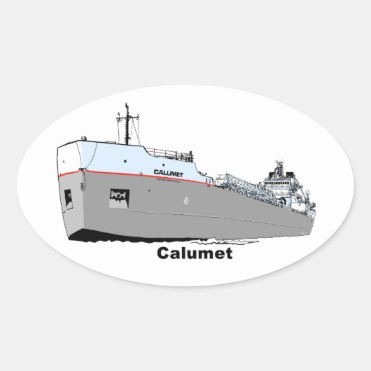 Grote meren Freighter Calumet ex-Roesch Ovale Sticker (Voorkant)