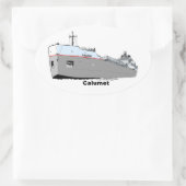 Grote meren Freighter Calumet ex-Roesch Ovale Sticker (Tas)