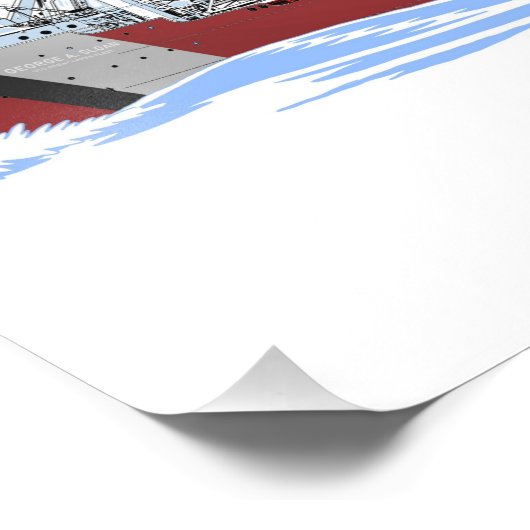 Grote meren Freighter George A. Sloan Key GLF Foto Afdruk (Hoek)