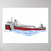 Grote meren Freighter George A. Sloan Key GLF Poster (Voorkant)
