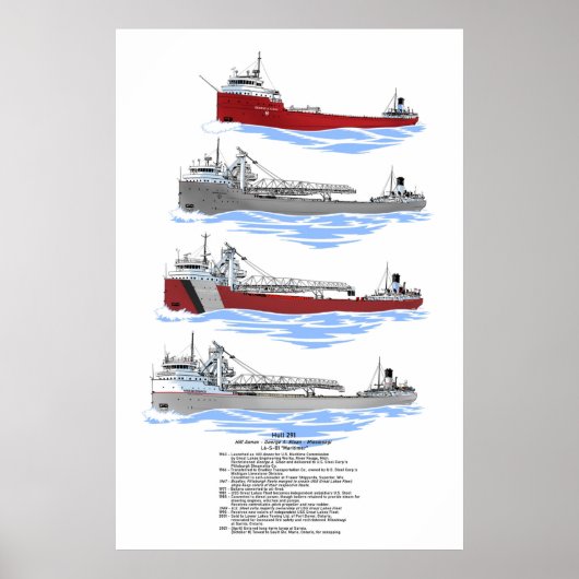Grote Meren Freighter Sloan Mississagi Historie Poster (Voorkant)