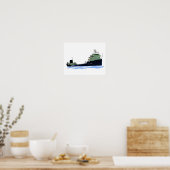 Grote meren Freighter Thomas F. Patton Cliffs Poster (Keuken)