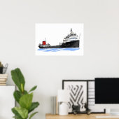 Grote Meren Freighter Thomas F. Patton Republic Poster (Thuiskantoor)