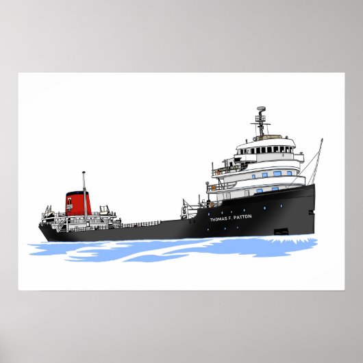 Grote Meren Freighter Thomas F. Patton Republic Poster (Voorkant)