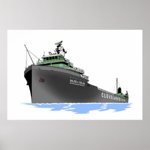 Grote meren Freighter Walter A. Sterling Poster
