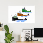 Grote meren Freighter William P. Snyder Jr. Poster (Thuiskantoor)