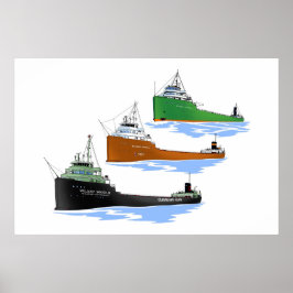 Grote meren Freighter William P. Snyder Jr. Poster