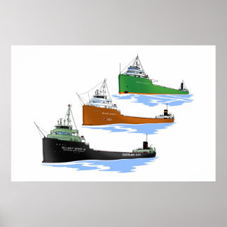 Grote meren Freighter William P. Snyder Jr. Poster
