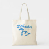 Grote meren, haaienvrij en ongezouten zomervakanti tote bag (Achterkant)