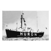 Grote Meren Huron Lightship  Foto Afdruk (Voorkant)