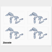 Grote Meren - Inheems - Michigan-Stickers Rechthoekige Sticker (Vel)