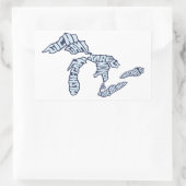 Grote Meren - Inheems - Michigan-Stickers Rechthoekige Sticker (Tas)