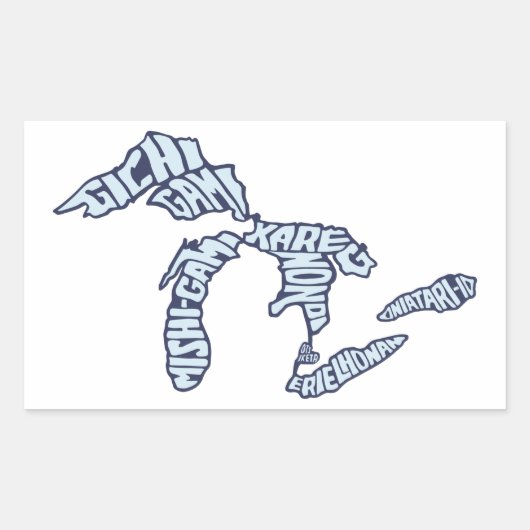 Grote Meren - Inheems - Michigan-Stickers Rechthoekige Sticker (Voorkant)