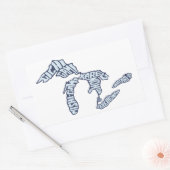 Grote Meren - Inheems - Michigan-Stickers Rechthoekige Sticker (Envelop)