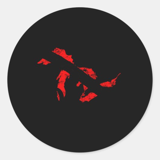 Grote Meren Kaart Duiker Duik Vlag Duiker Ronde Sticker (Voorkant)