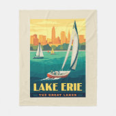 Grote Meren | Lake Erie Fleece Deken (Voorkant)