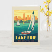Grote Meren | Lake Erie Kaart (Gele Bloem)