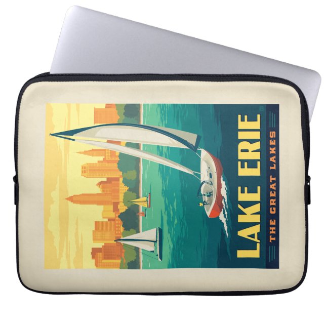 Grote Meren | Lake Erie Laptop Sleeve (Voorkant)